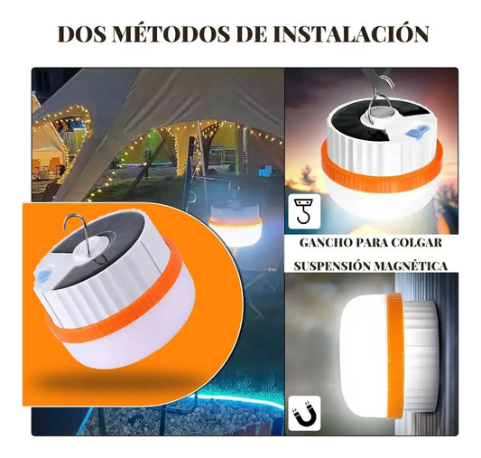 Lampara, luz foco led solar 200w