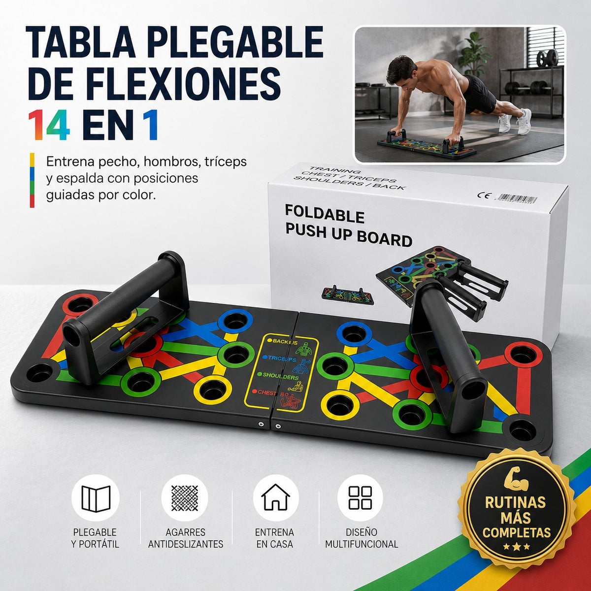 Tabla Plegable para Flexiones 14 en 1