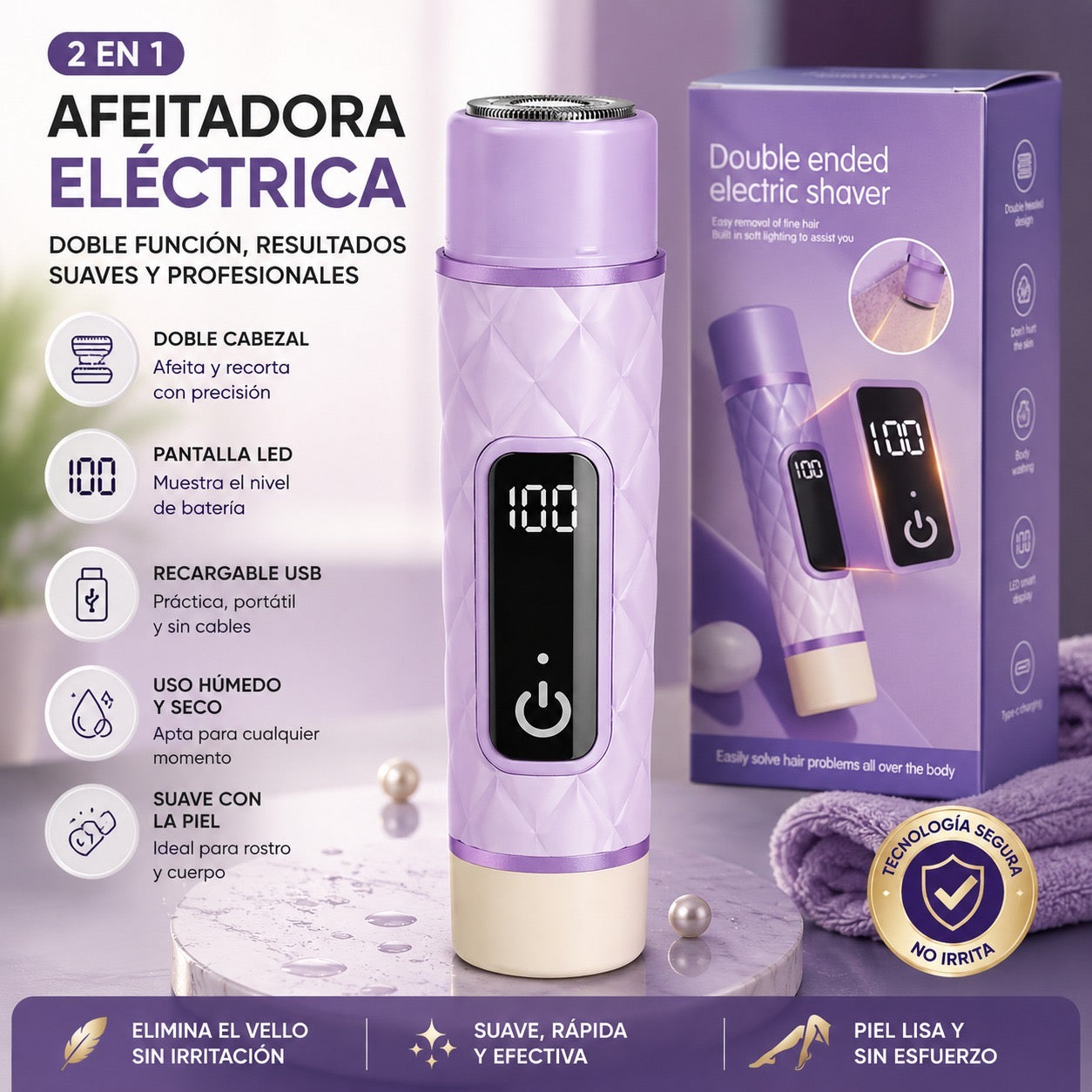 Moderna Afeitadora 2 en 1